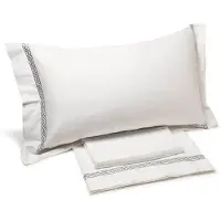 OEM Bettwäscheset Doppelbett grau 3-teilig Baumwollsatin