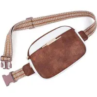 Unyqoos Damen Gürteltasche – vegane Leder‑Crossbody, wasserabweisend & kratzfest, verstellbarer Riemen 64–100 cm, Maße 2,64 inch x 6,5 cm x 5,91 inch
