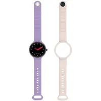 Hip Hop Smartwatch Hero NEXT Damen-Smartwatch mit 2 austauschbaren Silikonarmbändern Smartwatch mit Display Bluetooth 5 Gesundheits und Sportfunktionen Lila