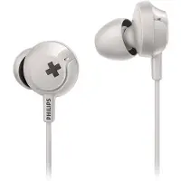 Philips Audio SHE4305WT 00 In-Ear Kopfhörer Voluminöse Bässe Integriertes Geräuschisolation Ergonomisches Design 3 Ohrkappentypen Weiß Mikrofon