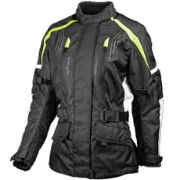 GMS Dayton Damen Motorrad Textiljacke, schwarz/gelb, XS