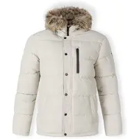 MINOTI Winterjacke Herren mit Kapuze, wattiert, gesteppt – Herren Schneejacke Beige Gr. XXL