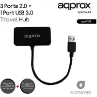 Approx Appht7b Usb 2.0/3.0 4 Puertos Hub