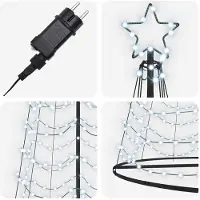 Syfax LED-Spiraltannenbaum mit Standfuß EKENAS 500 cm 868 LEDs