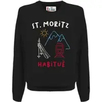 MC2 SAINT BARTH für Herren. HER0001 Schwarzer Heron-Pullover (XL), Lässig, Wolle