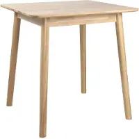 Merkloos Eckiger Esstisch aus massivem, lackiertem Holz, 75 x 75 cm