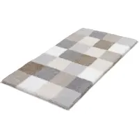 Kleine wolke Badematte "Caro, Badvorleger, Badezimmer Teppich" Gr. 4, beige (kaschmir), H:25mm, Kunstfaser, Badematten, Badematte, Badteppich, modernes Karo-Muster, Pastell-Farben, waschbar