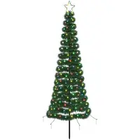 Syfax LED-Lametta-Weihnachtsbaum mit Erdspieß EKENAS 180 cm 220 LEDs