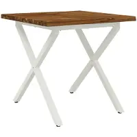 Syfax Live Edge Esstisch 70 x 70 x 75 cm Massivholz Akazie