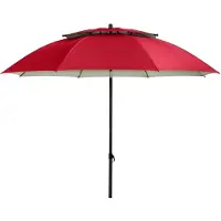 Merkloos Strandsonnenschirm Sonnenschirm Gartenschirm - 200 cm - Höhenverstellbar - UV-Schutz - Knickbar - Für Strand, Balkon und Terrasse