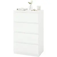 Merkloos Kommode Sideboard - Weiß - 4 Schubladen - Schmal - Schrank