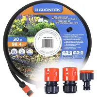 Merkloos Tropfschlauch Perlschlauch Bewässerungsschlauch - 30 m - Polyethylen - UV-Schutz - Algenschutz - Mit Perlregner - Für Tropfbeete und Pflanzreihen