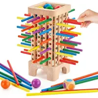 Merkloos Montessori Holzbrettspiel Lernspiel - Holzspielzeug - Lernspielzeug - Montessori-Spielzeug