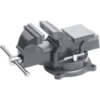 Dripio Bankschroef 125 mm, Gusseisen, 360° drehbar, inkl. Schutzbacken