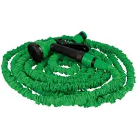 Merkloos Ausziehbarer Gartenschlauch Schlauch Wasserschlauch - 15 m - Mit Spritzpistole und Zubehör - Blau