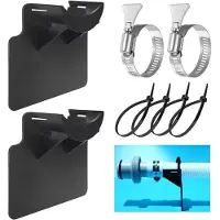 Merkloos Schlauchhalter für Schwimmbäder, Schlauchklemme für Schwimmbäder, Schlauchhalterung für Schwimmbäder – Set mit 2 Stück – ABS-Kunststoff – Schwarz – Für Aufstellpools