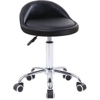 Dripio Rollhocker mit Rückenlehne, höhenverstellbar, drehbar, schwarz
