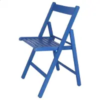 OEM Klappstuhl aus Buchenholz, 43 x 46 x 79 cm, Blau