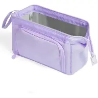 Merkloos Federmäppchen Stifteetui Federtasche - 22 x 13 x 9 cm - Oxford-Gewebe - Lila