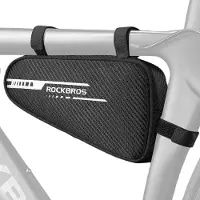 Merkloos Fahrradrahmentasche Rahmentasche Fahrradtasche - 1,2 Liter - Dreieckig - Reflektierend - Schwarz