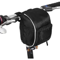 Merkloos Fahrradlenkertasche Lenkertasche wasserdicht - 17 x 14 x 8 cm - Schwarz - Für Fahrrad und Pendeln