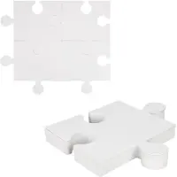 Merkloos Leeres Puzzle zum Bemalen Malpuzzle - 23 x 20 cm - 30 Stück - Weiß Papier