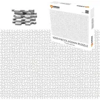 Merkloos Puzzle Puzzlespiel Blanko Puzzle - 1000 Teile - 70 x 50 cm - Weiß - Zum Selbstbemalen
