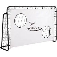 Merkloos Fußballtor Trainingstor - Mit Torwand - 180 x 120 x 60 cm - Schwarz und Weiß