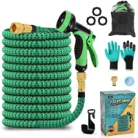 Merkloos Gartenschlauch Schlauch Wasserschlauch - 30 m - Flexibler Sprühschlauch - 10 Sprühstufen - Metallanschluss - Für Rasen und Garten