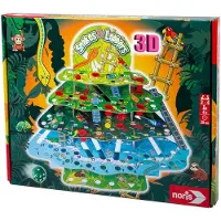 Merkloos Schlangen und Leitern Dschungel Brettspiel - 3D-Leiterspiel - 2 bis 4 Spieler - Ab 4 Jahren - Für die ganze Familie
