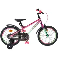 Volare Chrome Kinderfahrrad - Uni - 16 Zoll - Rosa/Grün