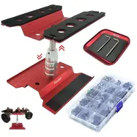 Merkloos RC-Reparaturständer Werkstandsständer - Aluminium - 360 Grad drehbar - 112 bis 168 mm - Mit 610 Schrauben
