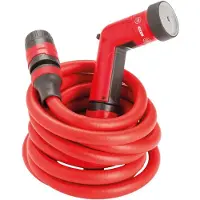 Merkloos Gartenschlauch Wasserschlauch Schlauchtrommel - 20 m - Multi-Jet-Sprühpistole - Rot