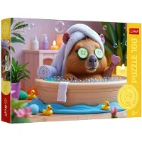Merkloos Legepuzzle Puzzlespiel Puzzle - 160 Teile - Capybara im Spa - 410 x 275 mm - Ab 15 Jahren
