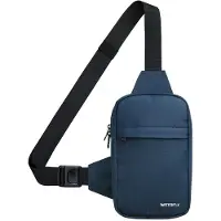 Merkloos Umhängetasche Schultertasche Mini-Bauchtasche - Leicht - Zwei Fächer - Handytasche für unterwegs