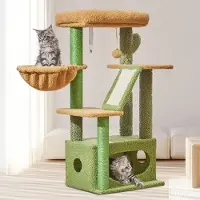 Merkloos Kratzbaum Katzenkratzbaum Katzenbaum - 98 cm - Mit Hängekorb - Sisal