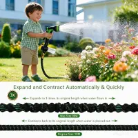 Merkloos Gartenschlauch Wasserschlauch Flexibler Schlauch - 22,5 m - 3-lagiger Latexkern - Mit 3/4 und 1/2 Zoll Anschlüssen - Für Garten und Terrasse