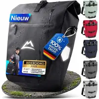 Merkloos Fahrradtasche Gepäckträgertasche Radtasche - 28 Liter - Wasserdicht - Reflektierend - Schwarz