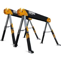 Merkloos Sägebock Arbeitstisch Werkbank - 589 kg - Set von 2 - Stahl - Höhenverstellbare Beine