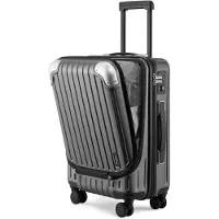 Merkloos Handgepäckkoffer Trolley Reisekoffer - Erweiterbar - ABS und Polycarbonat - 55 cm - 36 L - Grau