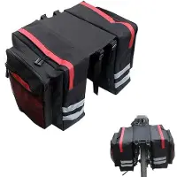 Merkloos Fahrradtasche Gepäckträgertasche - Wasserdicht - Doppeltasche - Rot - Regenschutz - Für Gepäckträger