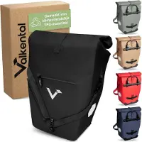 Merkloos Fahrradtasche Gepäckträgertasche Rucksack - 2-in-1 - 23-28 Liter - Schwarz - Mit Laptopfach 15 Zoll