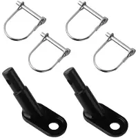 Merkloos Fahrradanhänger-Kupplung Anhängerkupplung Adapter - Metall - 2 Stück - 4 Sicherungsstifte