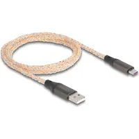DeLOCK USB 2.0 Kabel Typ-A zu USB Type-C mit RGB Beleuchtung 1 m, 1 m, USB A, USB C, USB 2.0, 0,48 Gbit/s, Transparent