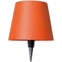 Warmpi LED Flaschenlampe Kabellos - Akku Tischleuchte Dimmbar - Gebürstetes Metall Orange - IP54 Wasserdicht Flaschenlicht für Outdoor & Innen