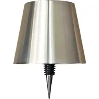 Warmpi LED Flaschenlampe Kabellos - Akku Tischleuchte Dimmbar - Gebürstetes Metall Silber - IP54 Wasserdicht Flaschenlicht für Outdoor & Innen