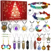 Echehi Schmuck Adventskalender 2026 für Frauen, 24 Überraschungen mit Halsketten