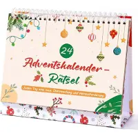 HOWAF Adventskalender Rätsel für Erwachsene und Kinder mit 24 kniffligen Rätseln