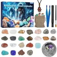 GOFFII Kristalle Adventskalender 2026 für Kinder Ausgrabungsset für Kinder mit 24 Tage Weihnachtskalender Countdown Natürlichen Mineralien und Edelsteine Geschenk