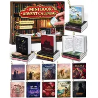 RONSTONE Mini-Bücher Adventskalender 2026 24 Englische Mini-Bücher für Erwachsene Bunt
